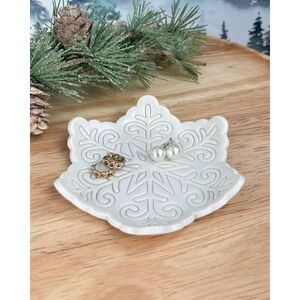 Snowflake Trinket Trays | Winter Jewelry Dish